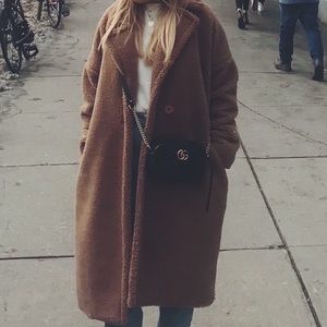 Camel Chunky Teddy Coat